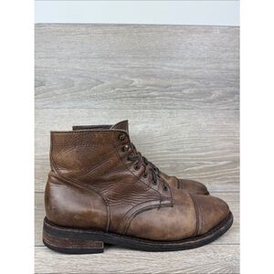 Thursday Boot CO Captain Men's Sz 11.5 Brown Distressed Leather Mid Lace Up Boot